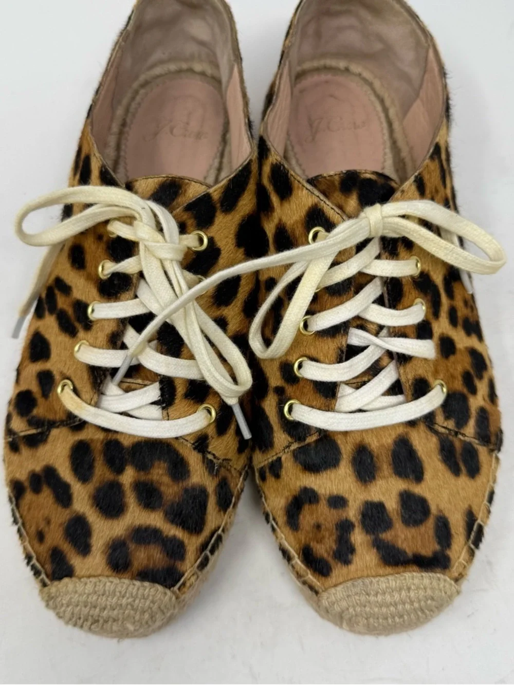 J. Crew Espadrille sneakers leopard calf hair Casual Comfort Women’s US 8.5